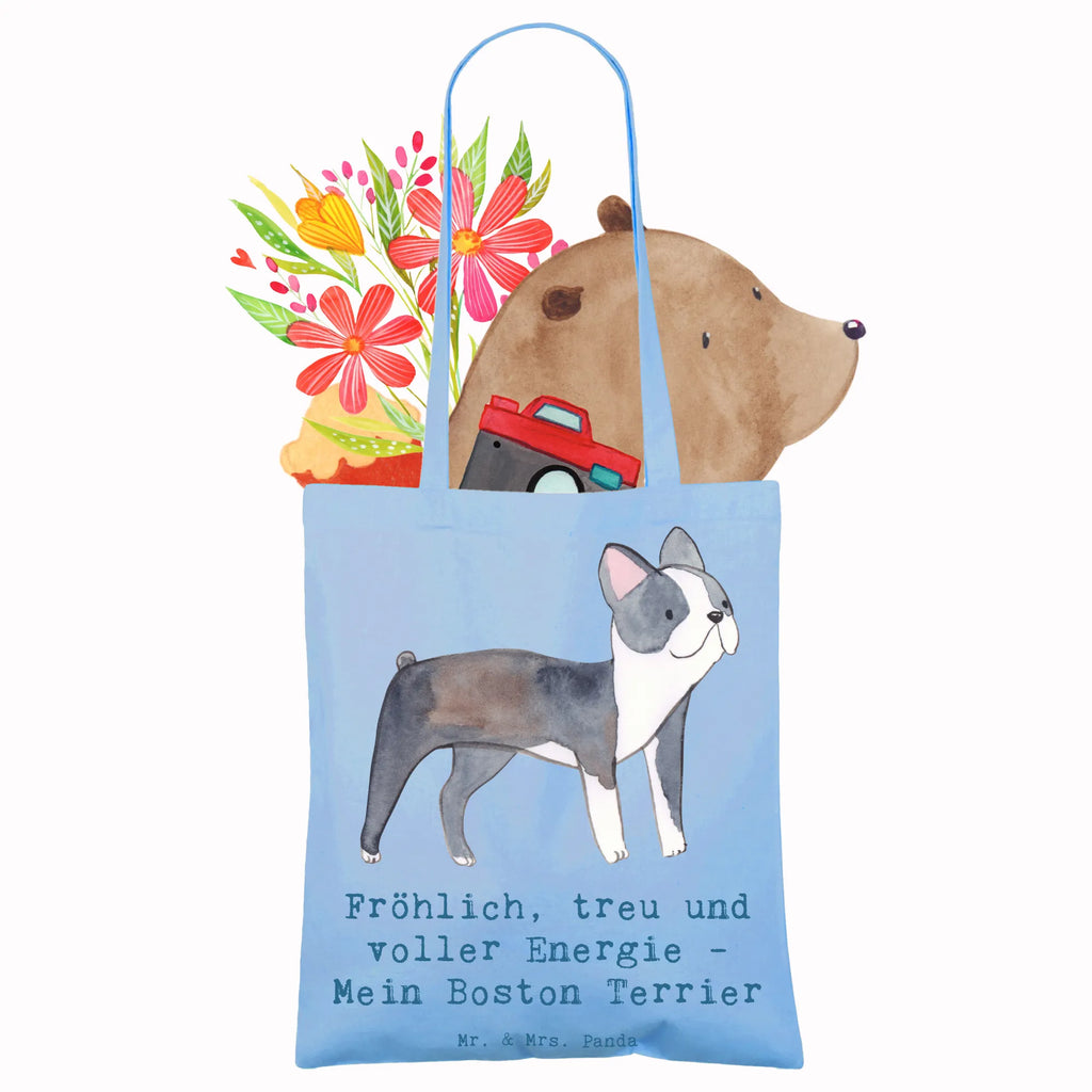 Tragetasche Boston Terrier Freude Beuteltasche, Beutel, Einkaufstasche, Jutebeutel, Stoffbeutel, Tasche, Shopper, Umhängetasche, Strandtasche, Schultertasche, Stofftasche, Tragetasche, Badetasche, Jutetasche, Einkaufstüte, Laptoptasche, Hund, Hunderasse, Rassehund, Hundebesitzer, Geschenk, Tierfreund, Schenken, Welpe