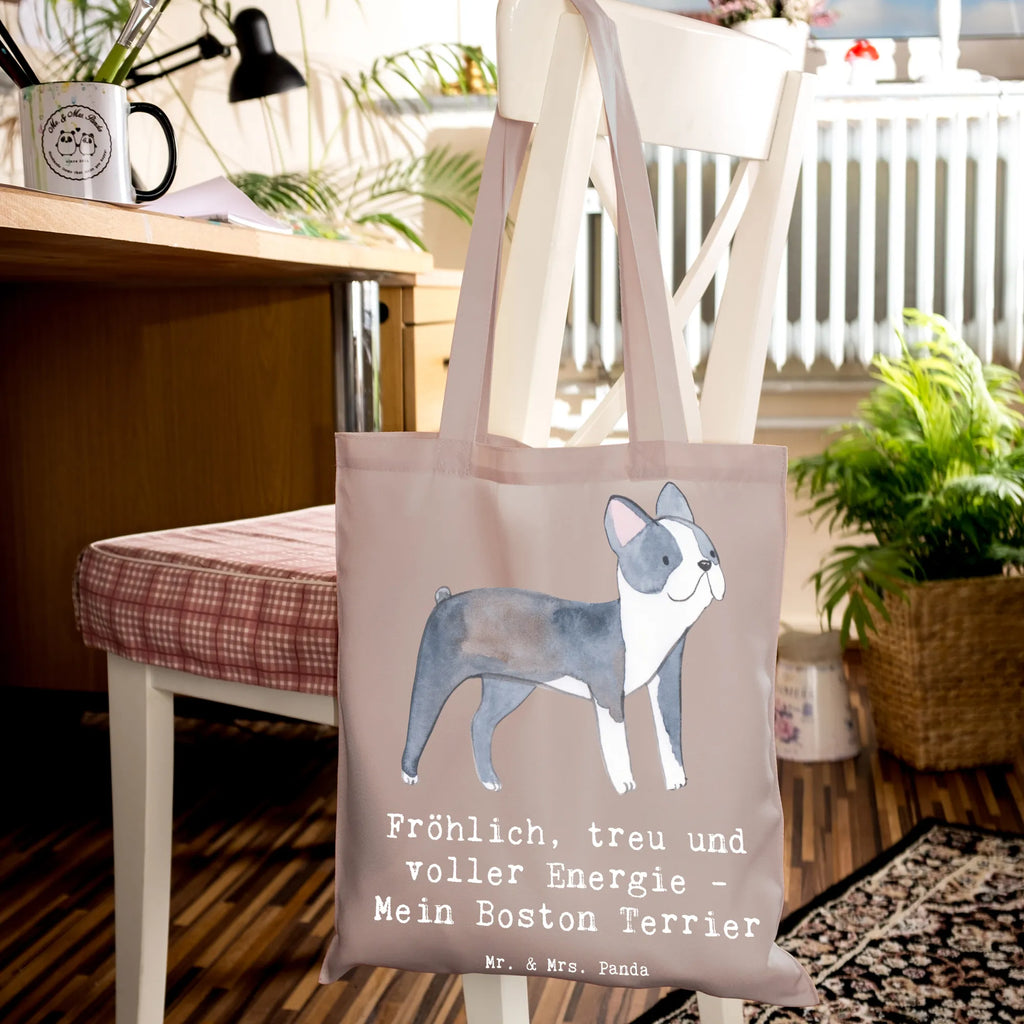 Tragetasche Boston Terrier Freude Beuteltasche, Beutel, Einkaufstasche, Jutebeutel, Stoffbeutel, Tasche, Shopper, Umhängetasche, Strandtasche, Schultertasche, Stofftasche, Tragetasche, Badetasche, Jutetasche, Einkaufstüte, Laptoptasche, Hund, Hunderasse, Rassehund, Hundebesitzer, Geschenk, Tierfreund, Schenken, Welpe