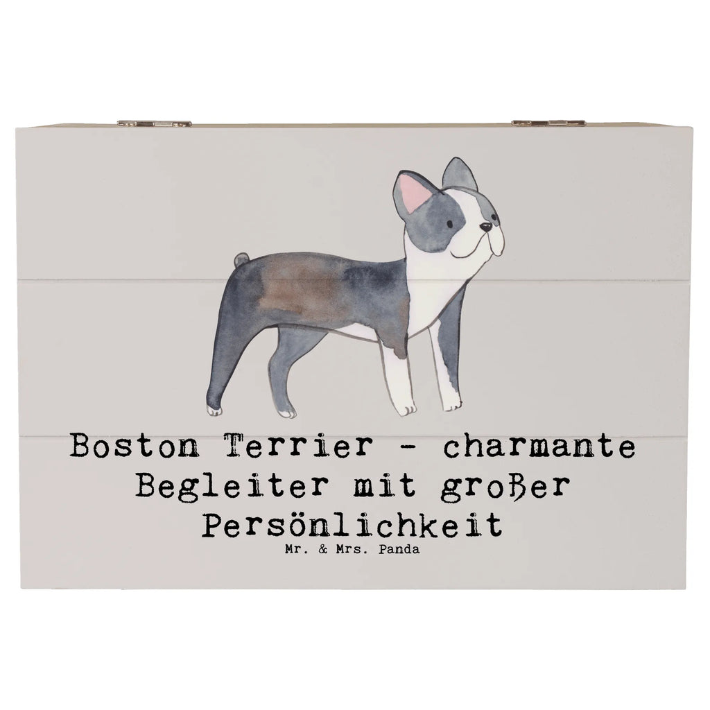 Holzkiste Boston Terrier Begleiter Holzkiste, Kiste, Schatzkiste, Truhe, Schatulle, XXL, Erinnerungsbox, Erinnerungskiste, Dekokiste, Aufbewahrungsbox, Geschenkbox, Geschenkdose, Hund, Hunderasse, Rassehund, Hundebesitzer, Geschenk, Tierfreund, Schenken, Welpe