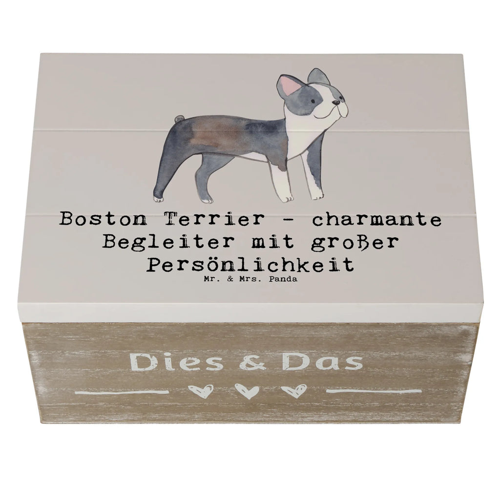 Holzkiste Boston Terrier Begleiter Holzkiste, Kiste, Schatzkiste, Truhe, Schatulle, XXL, Erinnerungsbox, Erinnerungskiste, Dekokiste, Aufbewahrungsbox, Geschenkbox, Geschenkdose, Hund, Hunderasse, Rassehund, Hundebesitzer, Geschenk, Tierfreund, Schenken, Welpe