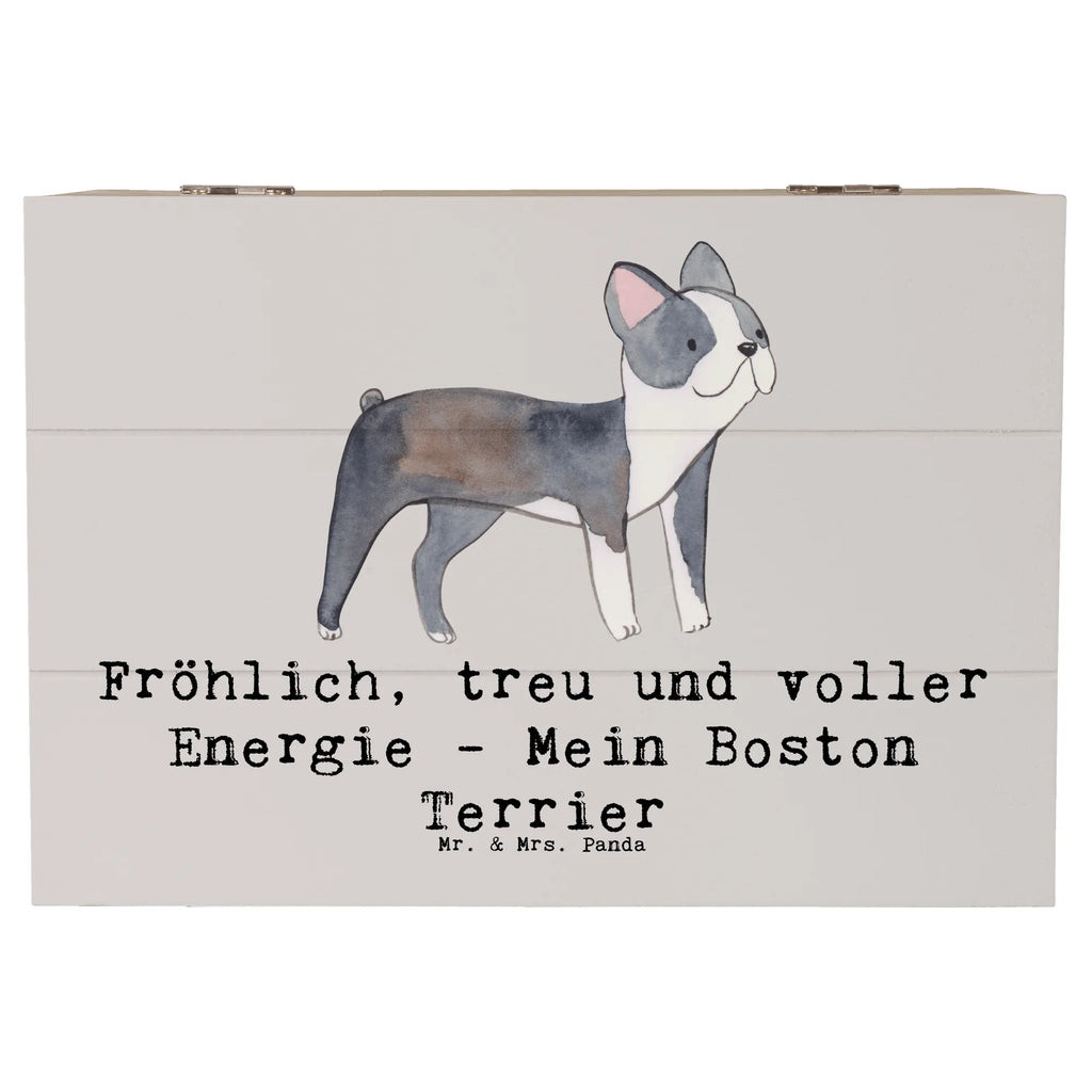 Holzkiste Boston Terrier Freude Holzkiste, Kiste, Schatzkiste, Truhe, Schatulle, XXL, Erinnerungsbox, Erinnerungskiste, Dekokiste, Aufbewahrungsbox, Geschenkbox, Geschenkdose, Hund, Hunderasse, Rassehund, Hundebesitzer, Geschenk, Tierfreund, Schenken, Welpe