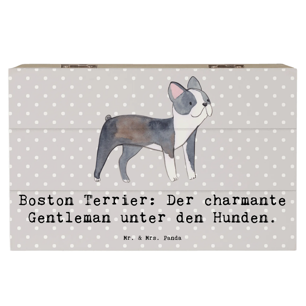 Holzkiste Boston Terrier Gentleman Holzkiste, Kiste, Schatzkiste, Truhe, Schatulle, XXL, Erinnerungsbox, Erinnerungskiste, Dekokiste, Aufbewahrungsbox, Geschenkbox, Geschenkdose, Hund, Hunderasse, Rassehund, Hundebesitzer, Geschenk, Tierfreund, Schenken, Welpe