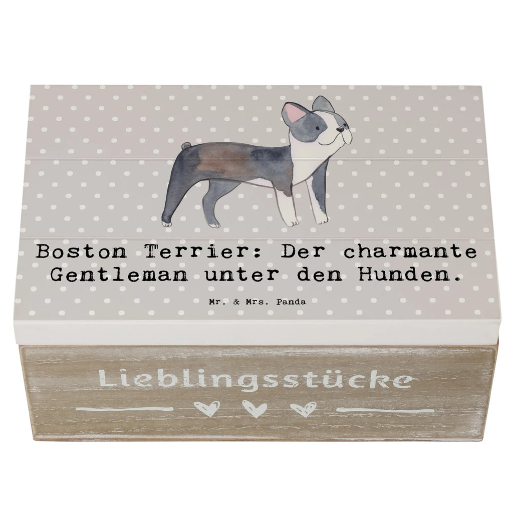 Holzkiste Boston Terrier Gentleman Holzkiste, Kiste, Schatzkiste, Truhe, Schatulle, XXL, Erinnerungsbox, Erinnerungskiste, Dekokiste, Aufbewahrungsbox, Geschenkbox, Geschenkdose, Hund, Hunderasse, Rassehund, Hundebesitzer, Geschenk, Tierfreund, Schenken, Welpe