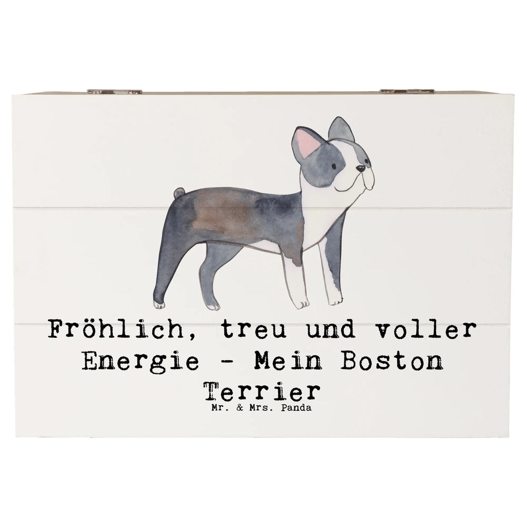 Holzkiste Boston Terrier Freude Holzkiste, Kiste, Schatzkiste, Truhe, Schatulle, XXL, Erinnerungsbox, Erinnerungskiste, Dekokiste, Aufbewahrungsbox, Geschenkbox, Geschenkdose, Hund, Hunderasse, Rassehund, Hundebesitzer, Geschenk, Tierfreund, Schenken, Welpe