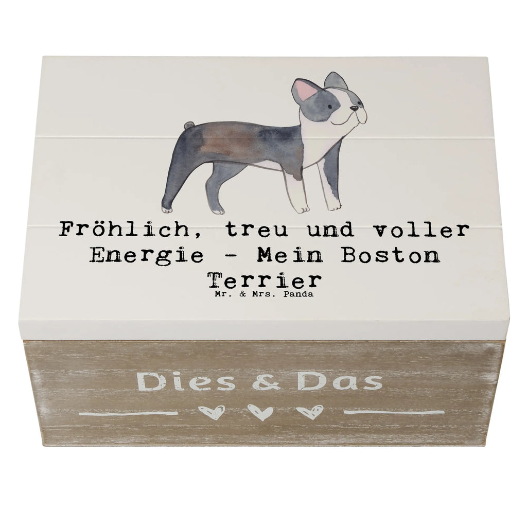 Holzkiste Boston Terrier Freude Holzkiste, Kiste, Schatzkiste, Truhe, Schatulle, XXL, Erinnerungsbox, Erinnerungskiste, Dekokiste, Aufbewahrungsbox, Geschenkbox, Geschenkdose, Hund, Hunderasse, Rassehund, Hundebesitzer, Geschenk, Tierfreund, Schenken, Welpe