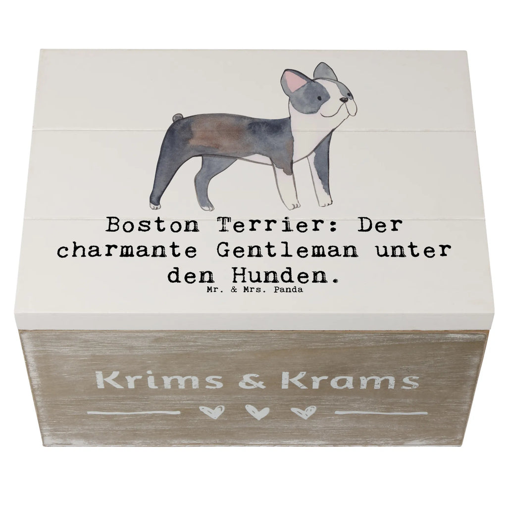 Holzkiste Boston Terrier Gentleman Holzkiste, Kiste, Schatzkiste, Truhe, Schatulle, XXL, Erinnerungsbox, Erinnerungskiste, Dekokiste, Aufbewahrungsbox, Geschenkbox, Geschenkdose, Hund, Hunderasse, Rassehund, Hundebesitzer, Geschenk, Tierfreund, Schenken, Welpe