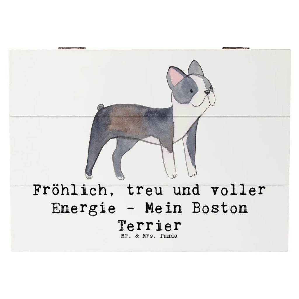 Holzkiste Boston Terrier Freude Holzkiste, Kiste, Schatzkiste, Truhe, Schatulle, XXL, Erinnerungsbox, Erinnerungskiste, Dekokiste, Aufbewahrungsbox, Geschenkbox, Geschenkdose, Hund, Hunderasse, Rassehund, Hundebesitzer, Geschenk, Tierfreund, Schenken, Welpe