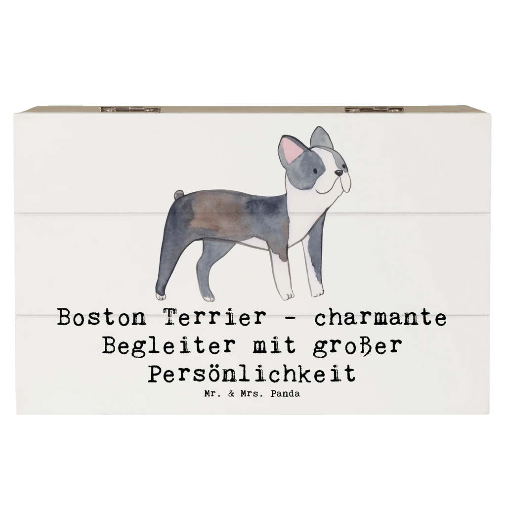 Holzkiste Boston Terrier Begleiter Holzkiste, Kiste, Schatzkiste, Truhe, Schatulle, XXL, Erinnerungsbox, Erinnerungskiste, Dekokiste, Aufbewahrungsbox, Geschenkbox, Geschenkdose, Hund, Hunderasse, Rassehund, Hundebesitzer, Geschenk, Tierfreund, Schenken, Welpe