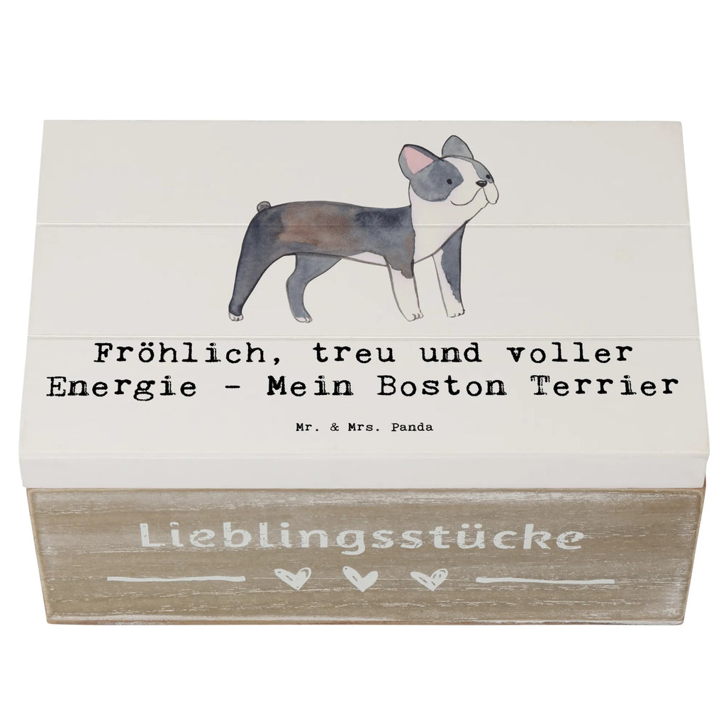 Holzkiste Boston Terrier Freude Holzkiste, Kiste, Schatzkiste, Truhe, Schatulle, XXL, Erinnerungsbox, Erinnerungskiste, Dekokiste, Aufbewahrungsbox, Geschenkbox, Geschenkdose, Hund, Hunderasse, Rassehund, Hundebesitzer, Geschenk, Tierfreund, Schenken, Welpe