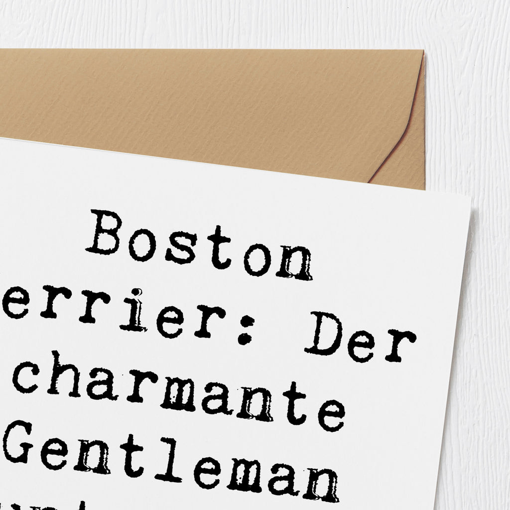 Deluxe Karte Spruch Boston Terrier Gentleman Karte, Grußkarte, Klappkarte, Einladungskarte, Glückwunschkarte, Hochzeitskarte, Geburtstagskarte, Hochwertige Grußkarte, Hochwertige Klappkarte, Hund, Hunderasse, Rassehund, Hundebesitzer, Geschenk, Tierfreund, Schenken, Welpe