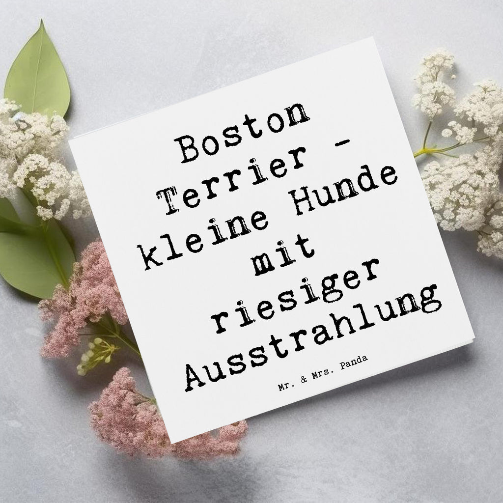 Deluxe Karte Spruch Boston Terrier Karte, Grußkarte, Klappkarte, Einladungskarte, Glückwunschkarte, Hochzeitskarte, Geburtstagskarte, Hochwertige Grußkarte, Hochwertige Klappkarte, Hund, Hunderasse, Rassehund, Hundebesitzer, Geschenk, Tierfreund, Schenken, Welpe