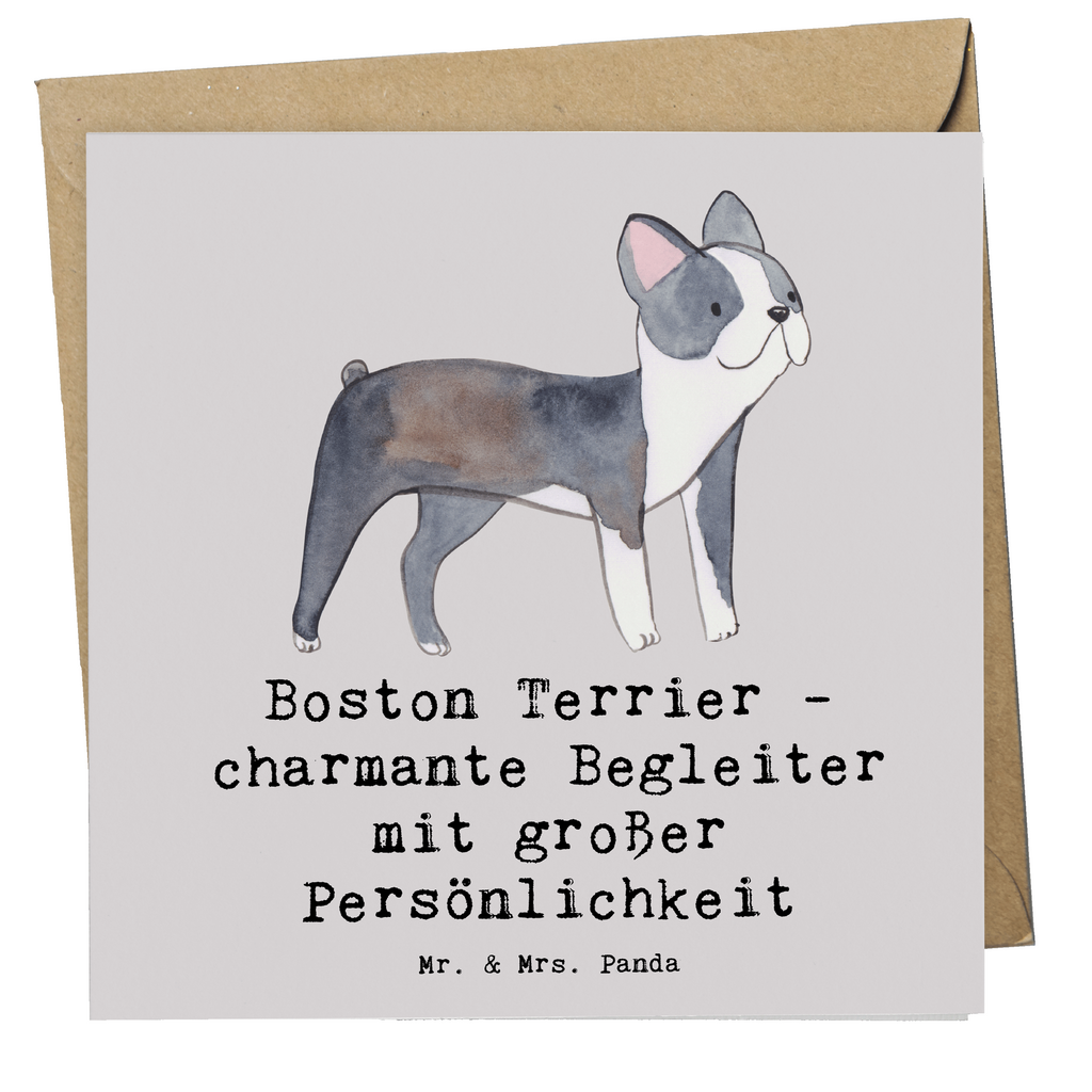 Deluxe Karte Boston Terrier Begleiter Karte, Grußkarte, Klappkarte, Einladungskarte, Glückwunschkarte, Hochzeitskarte, Geburtstagskarte, Hochwertige Grußkarte, Hochwertige Klappkarte, Hund, Hunderasse, Rassehund, Hundebesitzer, Geschenk, Tierfreund, Schenken, Welpe