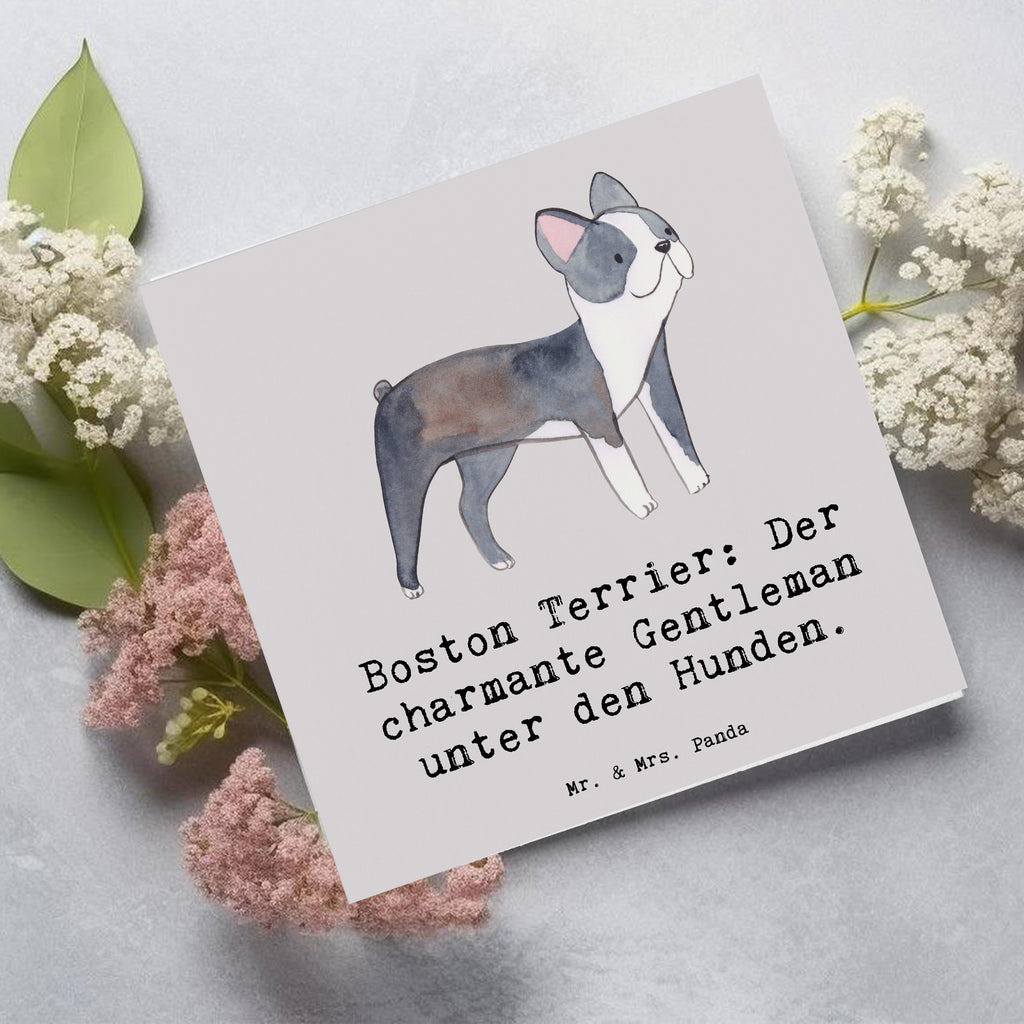 Deluxe Karte Boston Terrier Gentleman Karte, Grußkarte, Klappkarte, Einladungskarte, Glückwunschkarte, Hochzeitskarte, Geburtstagskarte, Hochwertige Grußkarte, Hochwertige Klappkarte, Hund, Hunderasse, Rassehund, Hundebesitzer, Geschenk, Tierfreund, Schenken, Welpe