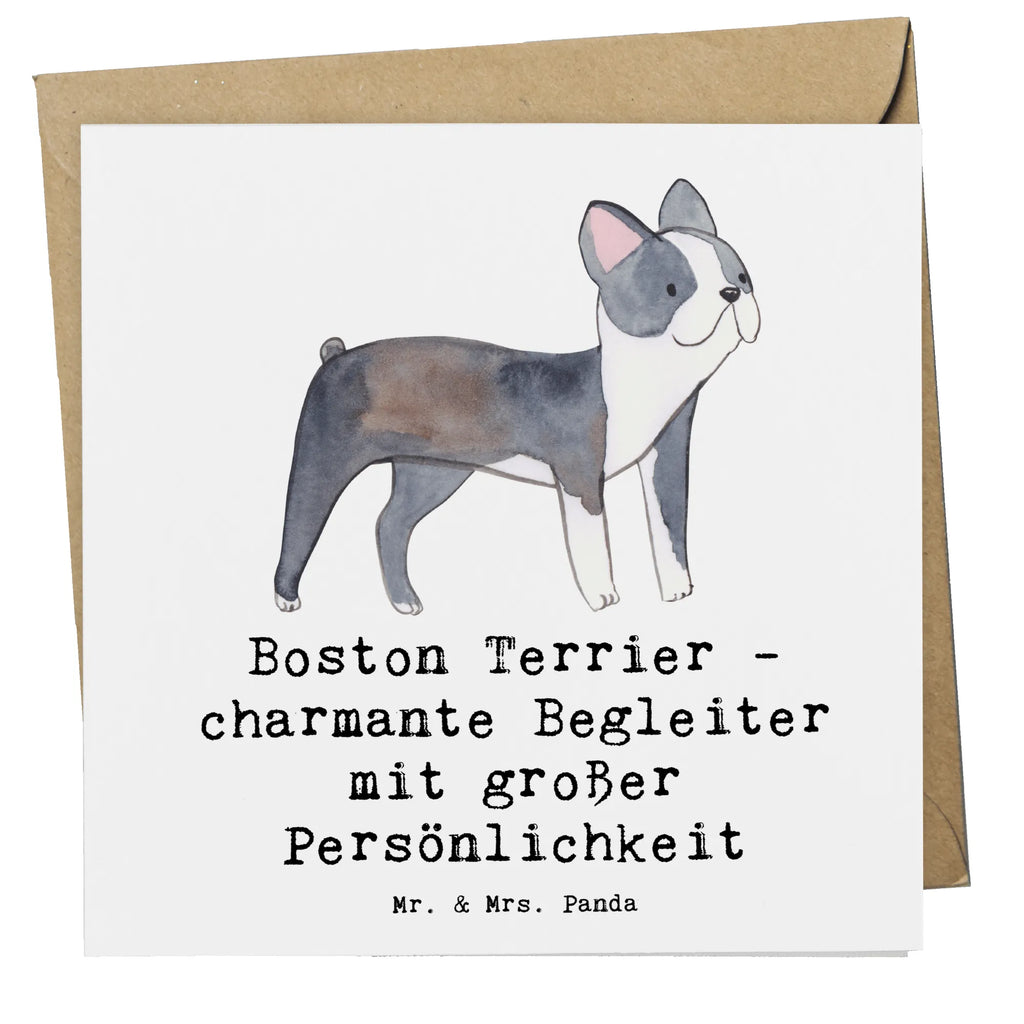 Deluxe Karte Boston Terrier Begleiter Karte, Grußkarte, Klappkarte, Einladungskarte, Glückwunschkarte, Hochzeitskarte, Geburtstagskarte, Hochwertige Grußkarte, Hochwertige Klappkarte, Hund, Hunderasse, Rassehund, Hundebesitzer, Geschenk, Tierfreund, Schenken, Welpe