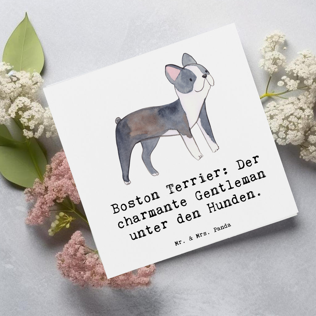 Deluxe Karte Boston Terrier Gentleman Karte, Grußkarte, Klappkarte, Einladungskarte, Glückwunschkarte, Hochzeitskarte, Geburtstagskarte, Hochwertige Grußkarte, Hochwertige Klappkarte, Hund, Hunderasse, Rassehund, Hundebesitzer, Geschenk, Tierfreund, Schenken, Welpe