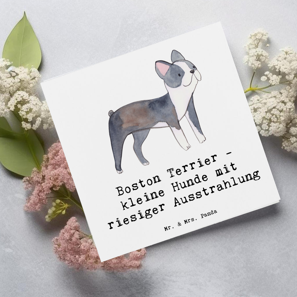 Deluxe Karte Boston Terrier Karte, Grußkarte, Klappkarte, Einladungskarte, Glückwunschkarte, Hochzeitskarte, Geburtstagskarte, Hochwertige Grußkarte, Hochwertige Klappkarte, Hund, Hunderasse, Rassehund, Hundebesitzer, Geschenk, Tierfreund, Schenken, Welpe