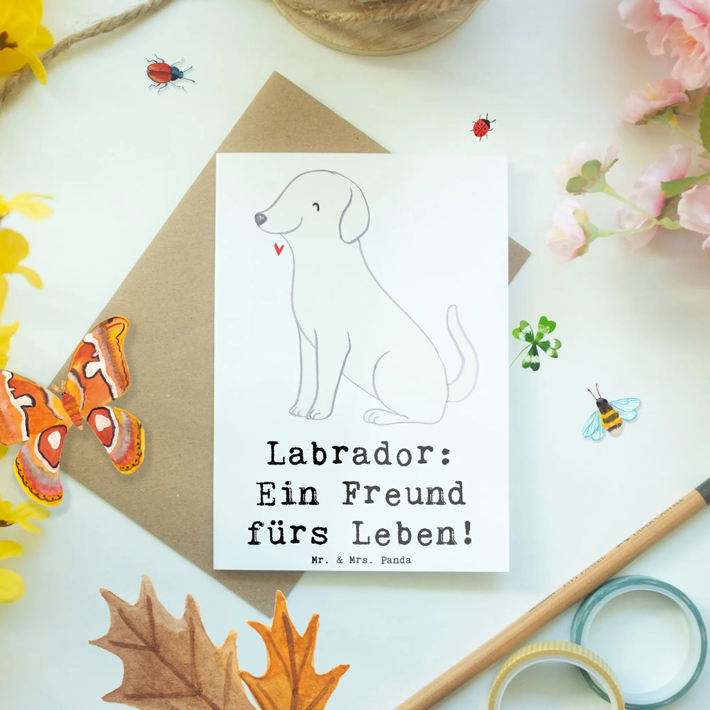 Grußkarte Labrador Freund Grußkarte, Klappkarte, Einladungskarte, Glückwunschkarte, Hochzeitskarte, Geburtstagskarte, Karte, Ansichtskarten, Hund, Hunderasse, Rassehund, Hundebesitzer, Geschenk, Tierfreund, Schenken, Welpe