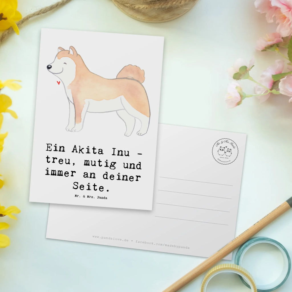 Postkarte Akita Inu Freund Postkarte, Karte, Geschenkkarte, Grußkarte, Einladung, Ansichtskarte, Geburtstagskarte, Einladungskarte, Dankeskarte, Ansichtskarten, Einladung Geburtstag, Einladungskarten Geburtstag, Hund, Hunderasse, Rassehund, Hundebesitzer, Geschenk, Tierfreund, Schenken, Welpe