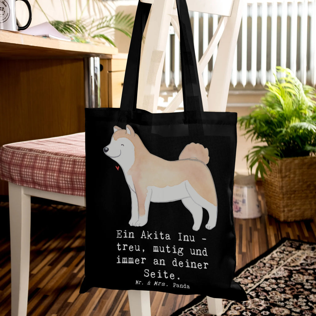 Tragetasche Akita Inu Freund Beuteltasche, Beutel, Einkaufstasche, Jutebeutel, Stoffbeutel, Tasche, Shopper, Umhängetasche, Strandtasche, Schultertasche, Stofftasche, Tragetasche, Badetasche, Jutetasche, Einkaufstüte, Laptoptasche, Hund, Hunderasse, Rassehund, Hundebesitzer, Geschenk, Tierfreund, Schenken, Welpe