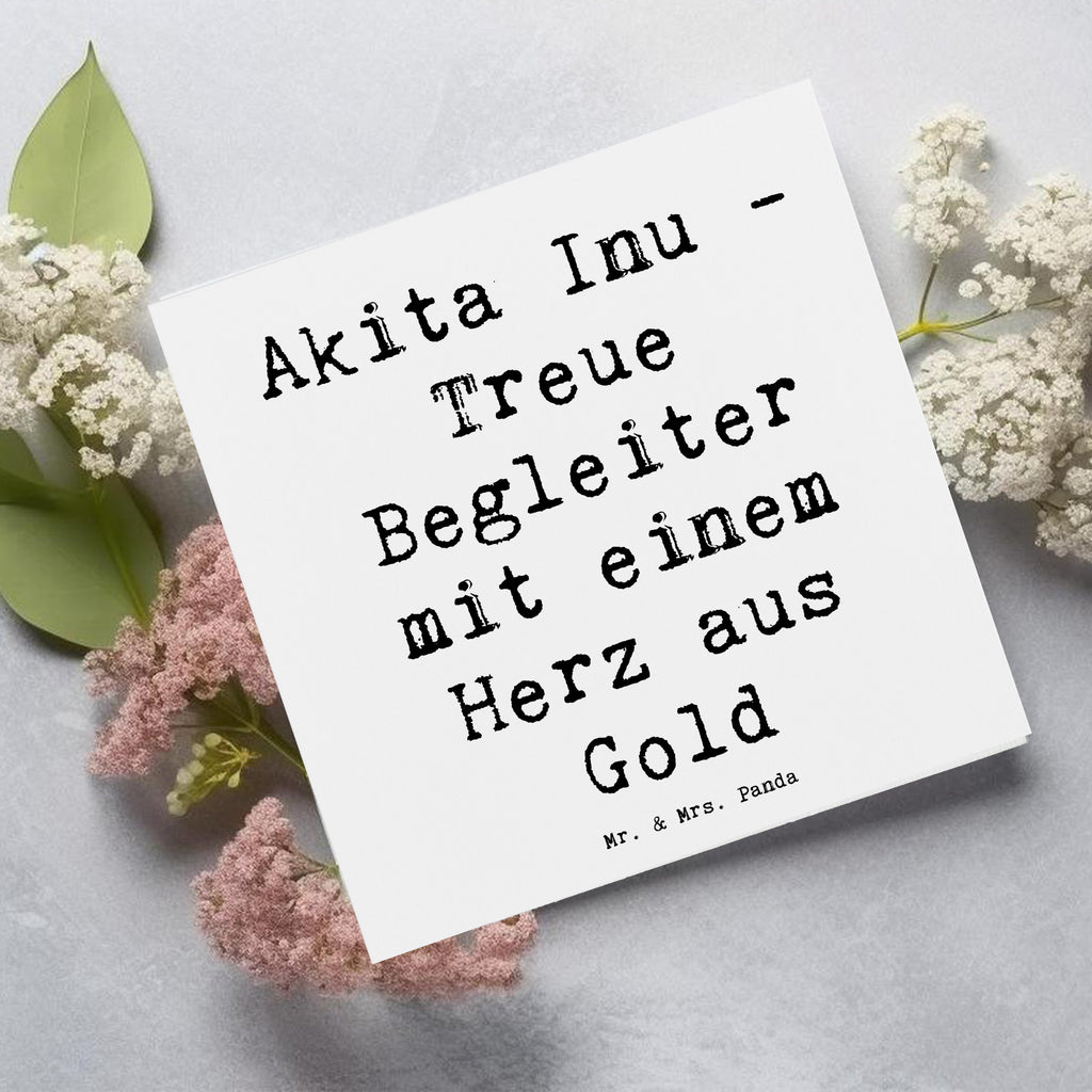 Deluxe Karte Spruch Akita Inu Herz Karte, Grußkarte, Klappkarte, Einladungskarte, Glückwunschkarte, Hochzeitskarte, Geburtstagskarte, Hochwertige Grußkarte, Hochwertige Klappkarte, Hund, Hunderasse, Rassehund, Hundebesitzer, Geschenk, Tierfreund, Schenken, Welpe