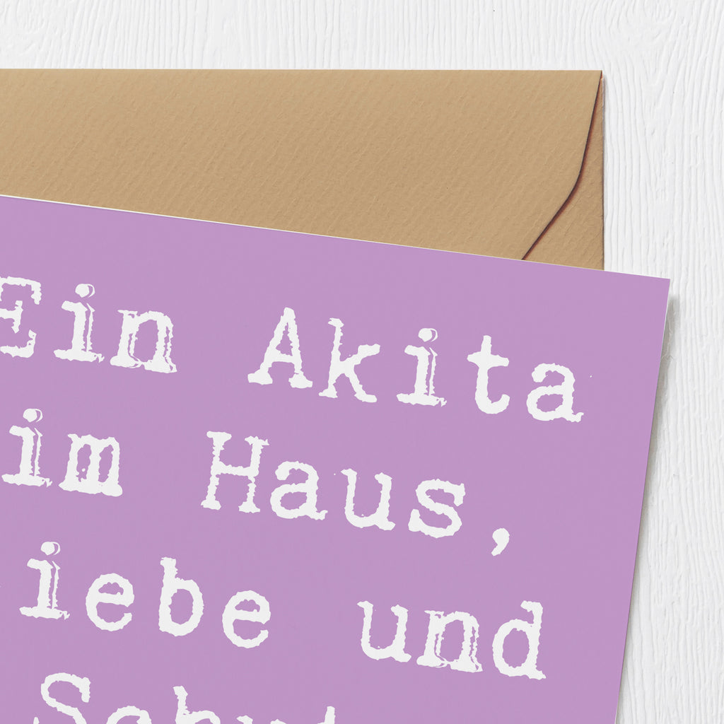 Deluxe Karte Spruch Akita Inu Liebe Karte, Grußkarte, Klappkarte, Einladungskarte, Glückwunschkarte, Hochzeitskarte, Geburtstagskarte, Hochwertige Grußkarte, Hochwertige Klappkarte, Hund, Hunderasse, Rassehund, Hundebesitzer, Geschenk, Tierfreund, Schenken, Welpe