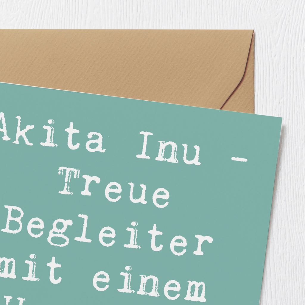 Deluxe Karte Spruch Akita Inu Herz Karte, Grußkarte, Klappkarte, Einladungskarte, Glückwunschkarte, Hochzeitskarte, Geburtstagskarte, Hochwertige Grußkarte, Hochwertige Klappkarte, Hund, Hunderasse, Rassehund, Hundebesitzer, Geschenk, Tierfreund, Schenken, Welpe