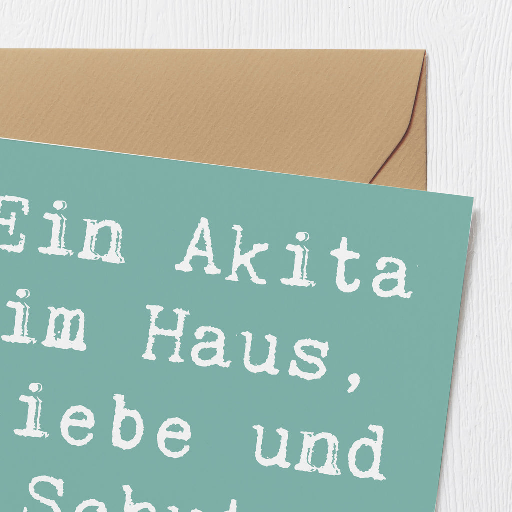 Deluxe Karte Spruch Akita Inu Liebe Karte, Grußkarte, Klappkarte, Einladungskarte, Glückwunschkarte, Hochzeitskarte, Geburtstagskarte, Hochwertige Grußkarte, Hochwertige Klappkarte, Hund, Hunderasse, Rassehund, Hundebesitzer, Geschenk, Tierfreund, Schenken, Welpe