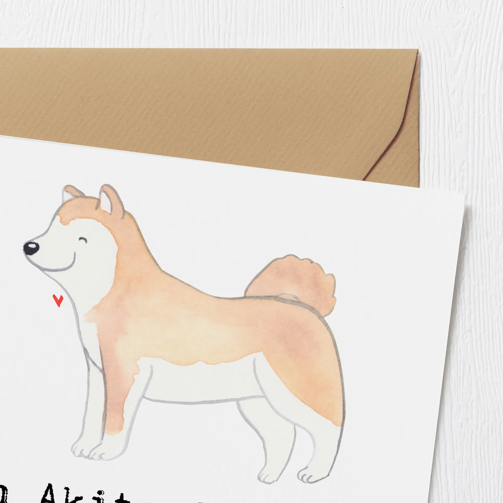 Deluxe Karte Akita Inu Liebe Karte, Grußkarte, Klappkarte, Einladungskarte, Glückwunschkarte, Hochzeitskarte, Geburtstagskarte, Hochwertige Grußkarte, Hochwertige Klappkarte, Hund, Hunderasse, Rassehund, Hundebesitzer, Geschenk, Tierfreund, Schenken, Welpe