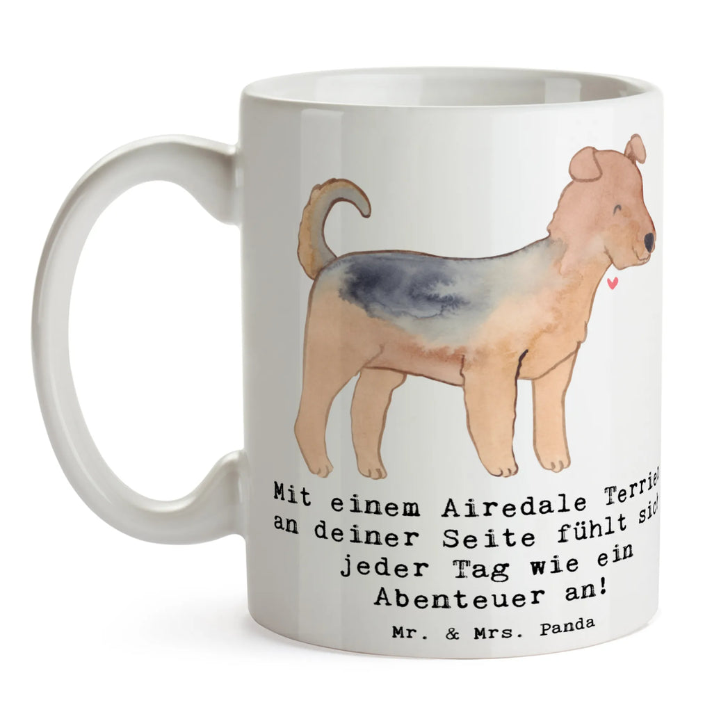 Tasse Airedale Terrier Abenteuer Tasse, Kaffeetasse, Teetasse, Becher, Kaffeebecher, Teebecher, Keramiktasse, Porzellantasse, Büro Tasse, Geschenk Tasse, Tasse Sprüche, Tasse Motive, Kaffeetassen, Tasse bedrucken, Designer Tasse, Cappuccino Tassen, Schöne Teetassen, Hund, Hunderasse, Rassehund, Hundebesitzer, Geschenk, Tierfreund, Schenken, Welpe