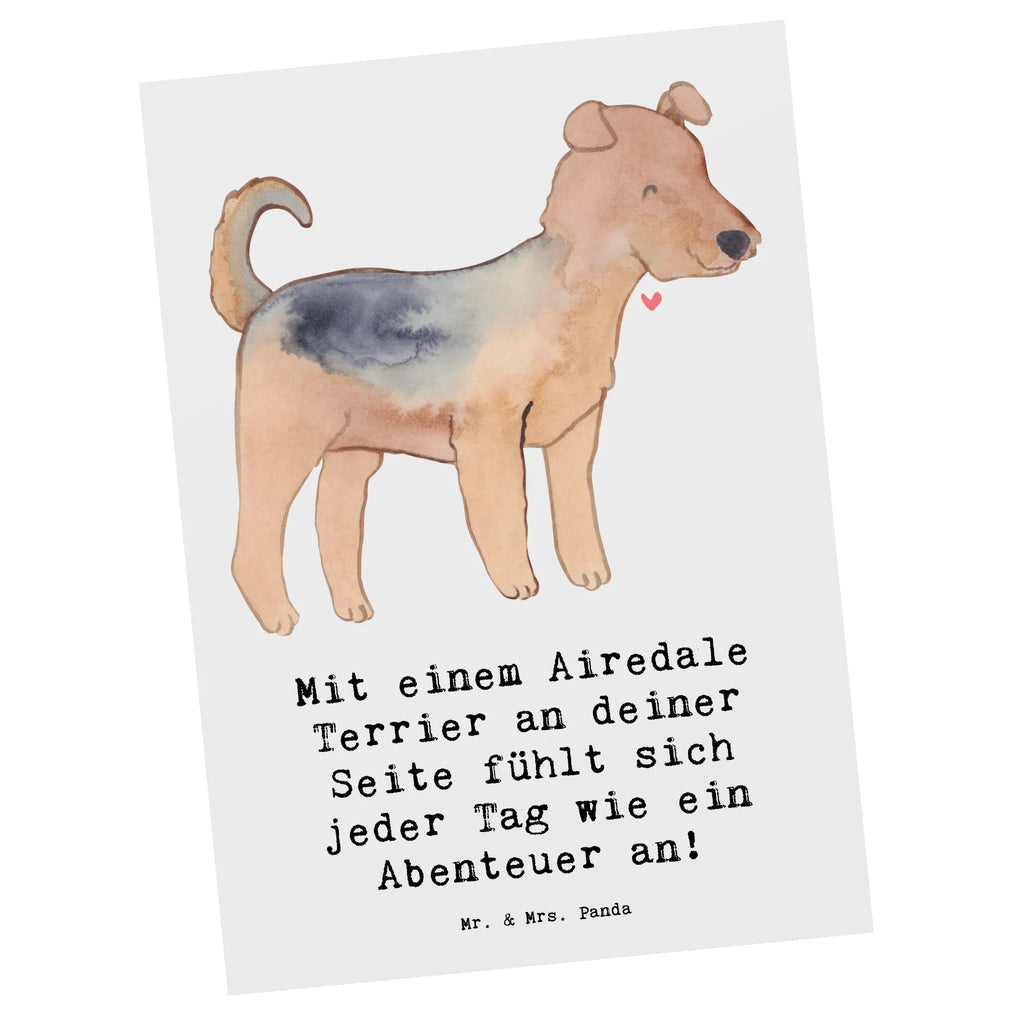 Postkarte Airedale Terrier Abenteuer Postkarte, Karte, Geschenkkarte, Grußkarte, Einladung, Ansichtskarte, Geburtstagskarte, Einladungskarte, Dankeskarte, Ansichtskarten, Einladung Geburtstag, Einladungskarten Geburtstag, Hund, Hunderasse, Rassehund, Hundebesitzer, Geschenk, Tierfreund, Schenken, Welpe