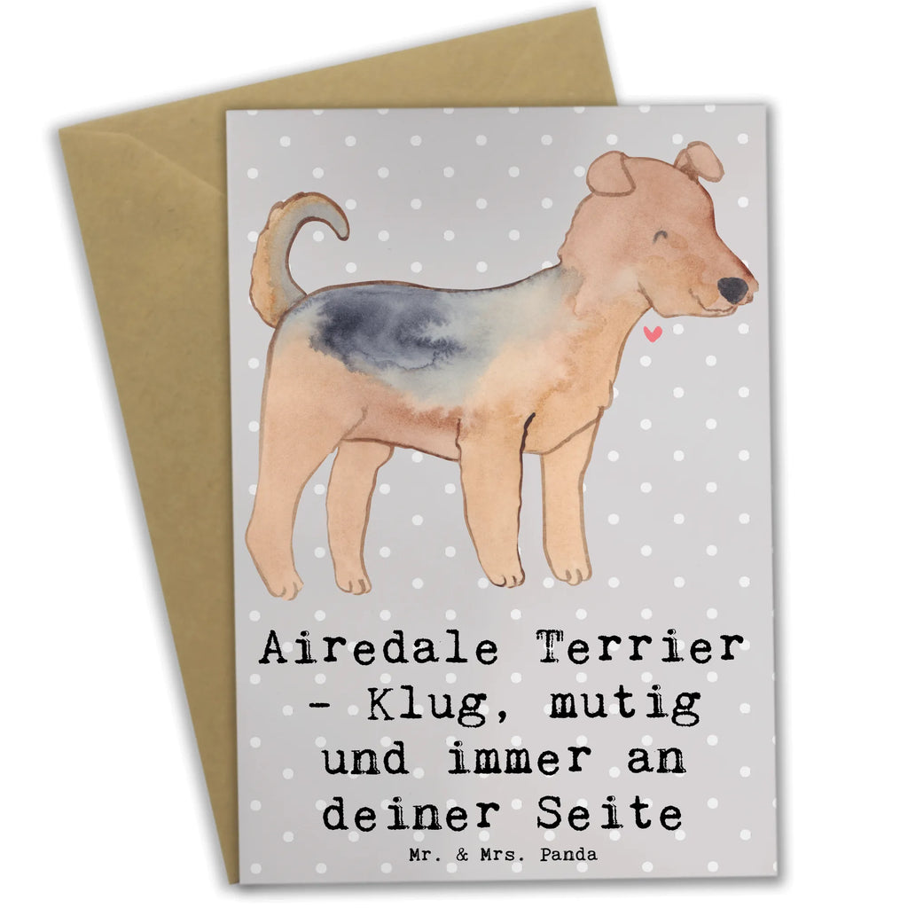 Grußkarte Airedale Terrier Grußkarte, Klappkarte, Einladungskarte, Glückwunschkarte, Hochzeitskarte, Geburtstagskarte, Karte, Ansichtskarten, Hund, Hunderasse, Rassehund, Hundebesitzer, Geschenk, Tierfreund, Schenken, Welpe