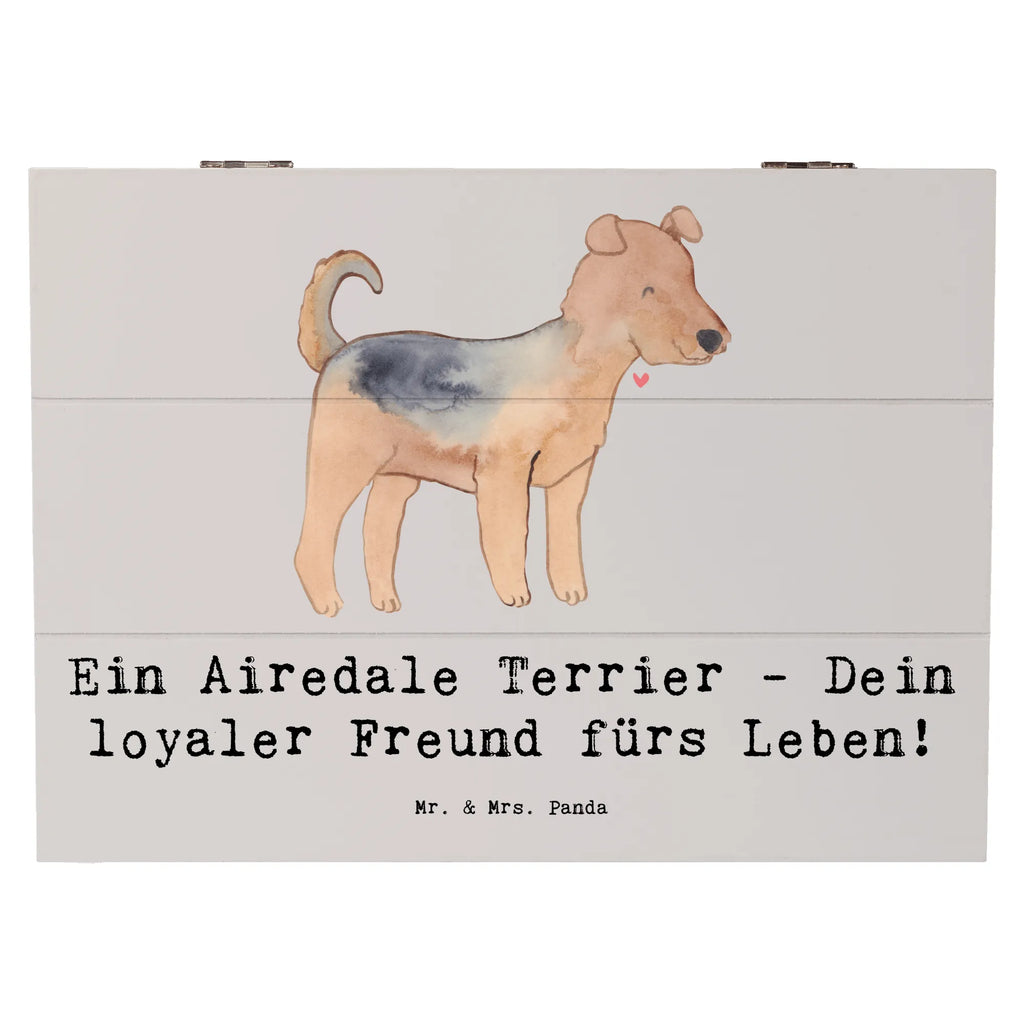 Holzkiste Airedale Terrier Holzkiste, Kiste, Schatzkiste, Truhe, Schatulle, XXL, Erinnerungsbox, Erinnerungskiste, Dekokiste, Aufbewahrungsbox, Geschenkbox, Geschenkdose, Hund, Hunderasse, Rassehund, Hundebesitzer, Geschenk, Tierfreund, Schenken, Welpe