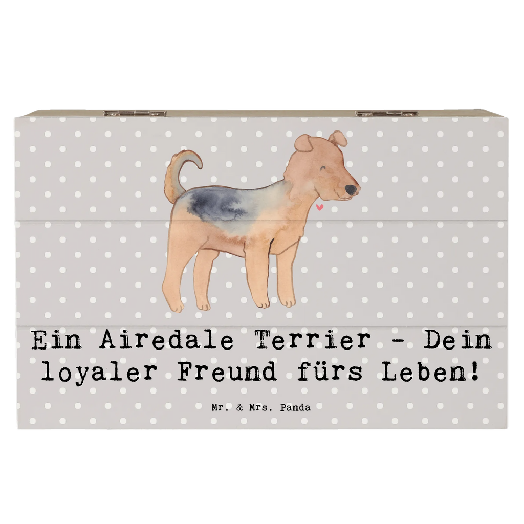 Holzkiste Airedale Terrier Holzkiste, Kiste, Schatzkiste, Truhe, Schatulle, XXL, Erinnerungsbox, Erinnerungskiste, Dekokiste, Aufbewahrungsbox, Geschenkbox, Geschenkdose, Hund, Hunderasse, Rassehund, Hundebesitzer, Geschenk, Tierfreund, Schenken, Welpe