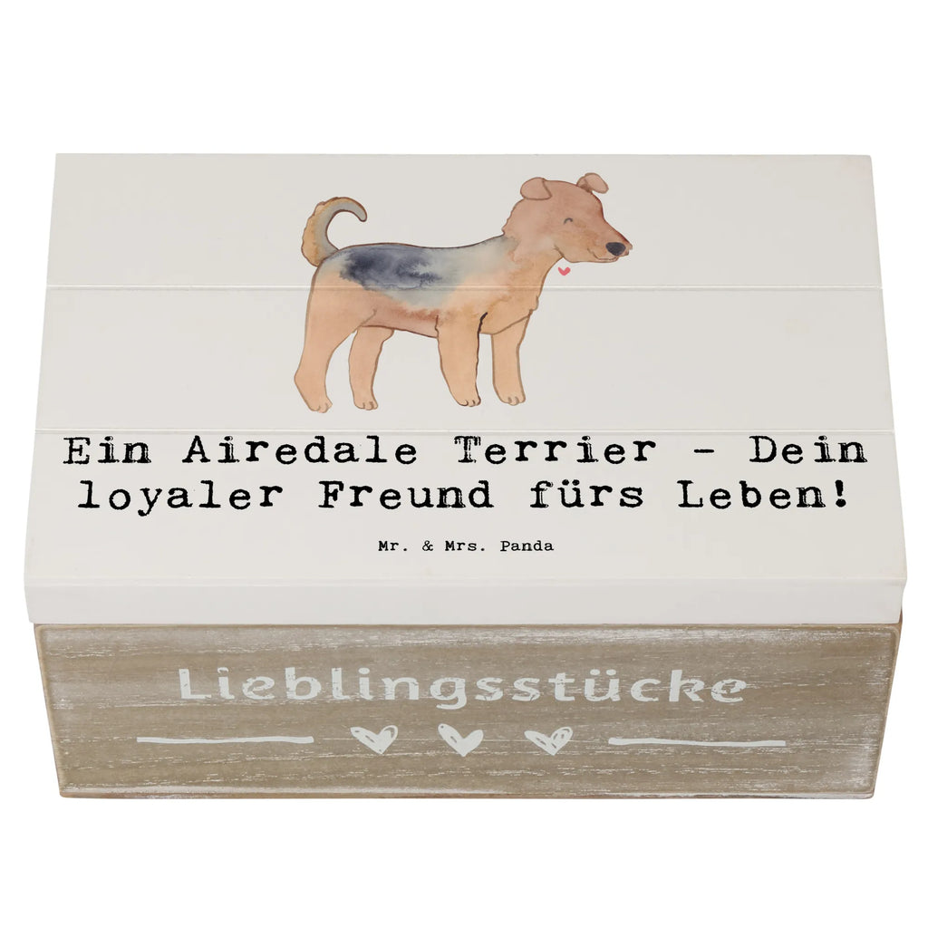 Holzkiste Airedale Terrier Holzkiste, Kiste, Schatzkiste, Truhe, Schatulle, XXL, Erinnerungsbox, Erinnerungskiste, Dekokiste, Aufbewahrungsbox, Geschenkbox, Geschenkdose, Hund, Hunderasse, Rassehund, Hundebesitzer, Geschenk, Tierfreund, Schenken, Welpe