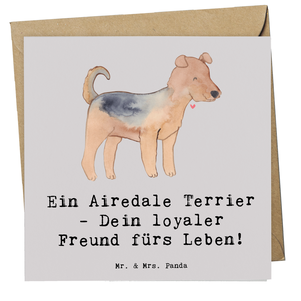 Deluxe Karte Airedale Terrier Karte, Grußkarte, Klappkarte, Einladungskarte, Glückwunschkarte, Hochzeitskarte, Geburtstagskarte, Hochwertige Grußkarte, Hochwertige Klappkarte, Hund, Hunderasse, Rassehund, Hundebesitzer, Geschenk, Tierfreund, Schenken, Welpe