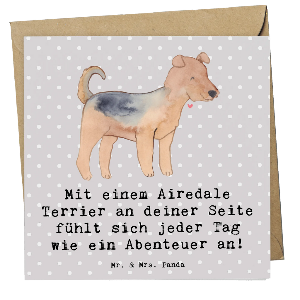 Deluxe Karte Airedale Terrier Abenteuer Karte, Grußkarte, Klappkarte, Einladungskarte, Glückwunschkarte, Hochzeitskarte, Geburtstagskarte, Hochwertige Grußkarte, Hochwertige Klappkarte, Hund, Hunderasse, Rassehund, Hundebesitzer, Geschenk, Tierfreund, Schenken, Welpe