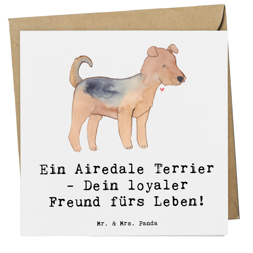 Deluxe Karte Airedale Terrier Karte, Grußkarte, Klappkarte, Einladungskarte, Glückwunschkarte, Hochzeitskarte, Geburtstagskarte, Hochwertige Grußkarte, Hochwertige Klappkarte, Hund, Hunderasse, Rassehund, Hundebesitzer, Geschenk, Tierfreund, Schenken, Welpe