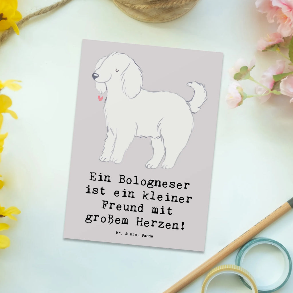 Postkarte Bologneser Herzfreund Postkarte, Karte, Geschenkkarte, Grußkarte, Einladung, Ansichtskarte, Geburtstagskarte, Einladungskarte, Dankeskarte, Ansichtskarten, Einladung Geburtstag, Einladungskarten Geburtstag, Hund, Hunderasse, Rassehund, Hundebesitzer, Geschenk, Tierfreund, Schenken, Welpe