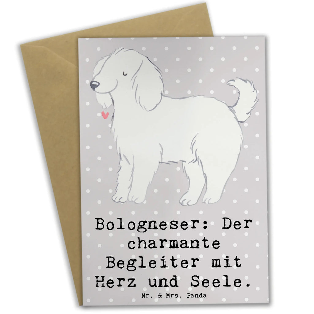 Grußkarte Bologneser Begleiter Grußkarte, Klappkarte, Einladungskarte, Glückwunschkarte, Hochzeitskarte, Geburtstagskarte, Karte, Ansichtskarten, Hund, Hunderasse, Rassehund, Hundebesitzer, Geschenk, Tierfreund, Schenken, Welpe