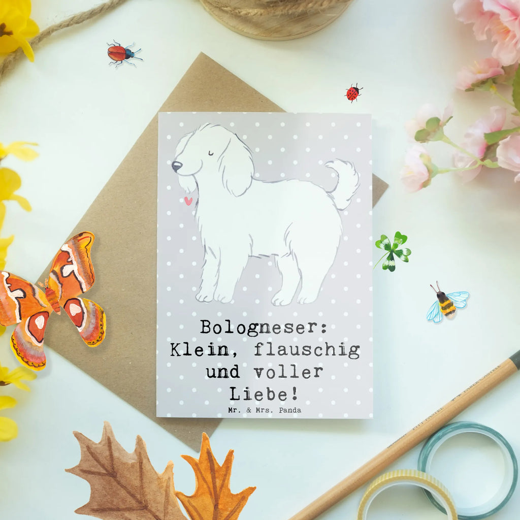 Grußkarte Bologneser Liebe Grußkarte, Klappkarte, Einladungskarte, Glückwunschkarte, Hochzeitskarte, Geburtstagskarte, Karte, Ansichtskarten, Hund, Hunderasse, Rassehund, Hundebesitzer, Geschenk, Tierfreund, Schenken, Welpe