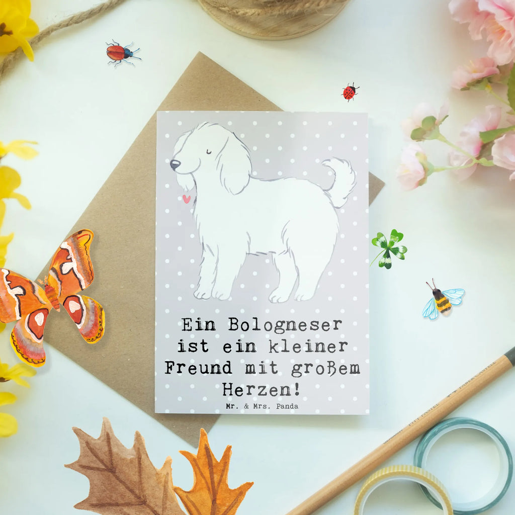 Grußkarte Bologneser Herzfreund Grußkarte, Klappkarte, Einladungskarte, Glückwunschkarte, Hochzeitskarte, Geburtstagskarte, Karte, Ansichtskarten, Hund, Hunderasse, Rassehund, Hundebesitzer, Geschenk, Tierfreund, Schenken, Welpe