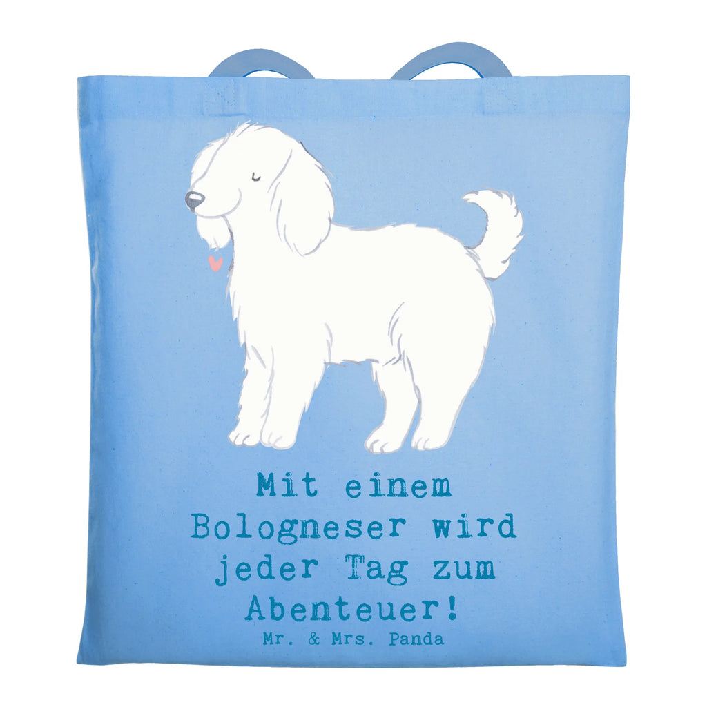 Tragetasche Bologneser Abenteuer Beuteltasche, Beutel, Einkaufstasche, Jutebeutel, Stoffbeutel, Tasche, Shopper, Umhängetasche, Strandtasche, Schultertasche, Stofftasche, Tragetasche, Badetasche, Jutetasche, Einkaufstüte, Laptoptasche, Hund, Hunderasse, Rassehund, Hundebesitzer, Geschenk, Tierfreund, Schenken, Welpe