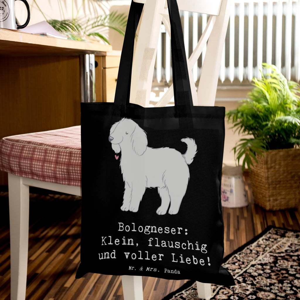 Tragetasche Bologneser Liebe Beuteltasche, Beutel, Einkaufstasche, Jutebeutel, Stoffbeutel, Tasche, Shopper, Umhängetasche, Strandtasche, Schultertasche, Stofftasche, Tragetasche, Badetasche, Jutetasche, Einkaufstüte, Laptoptasche, Hund, Hunderasse, Rassehund, Hundebesitzer, Geschenk, Tierfreund, Schenken, Welpe