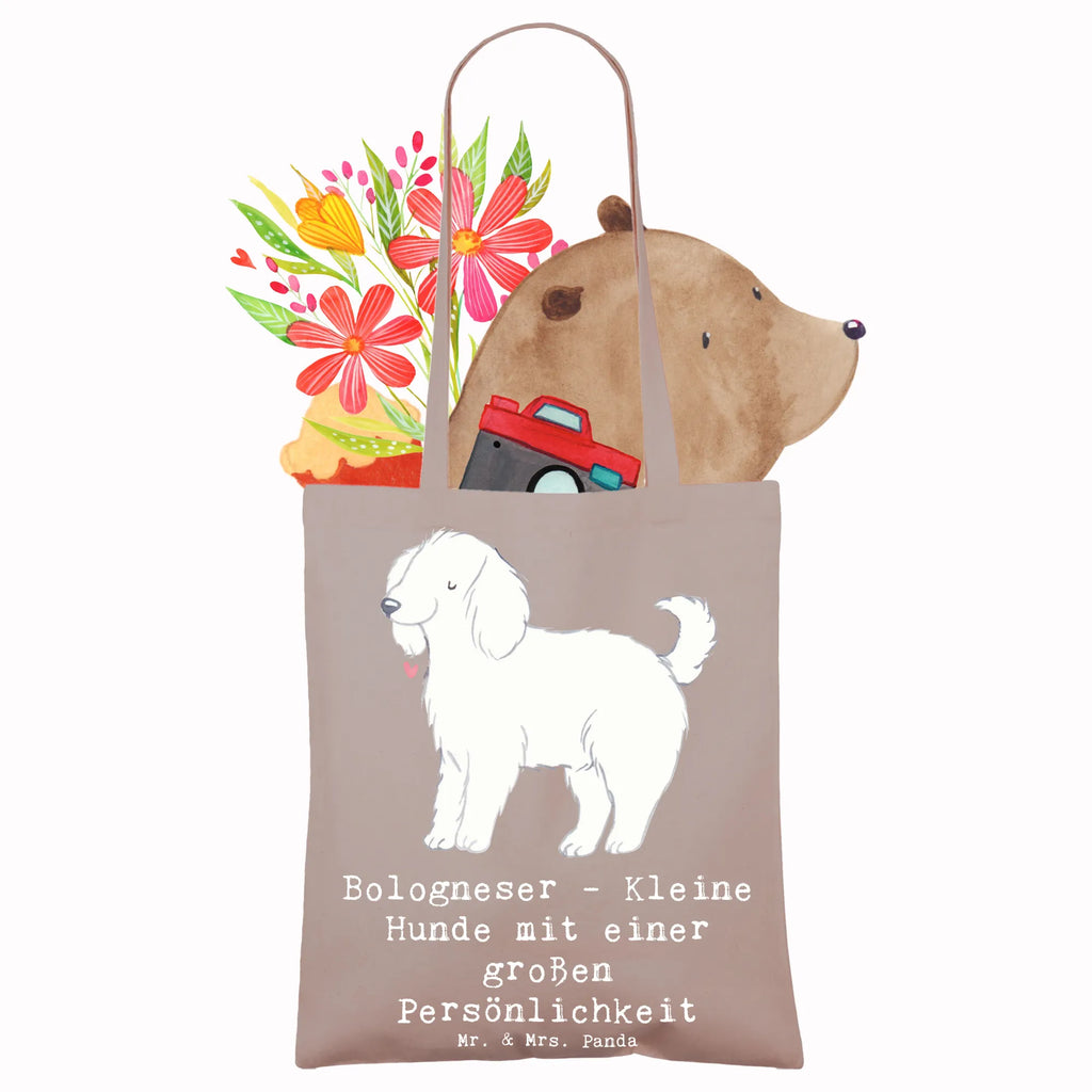 Tragetasche Bologneser Charakterstark Beuteltasche, Beutel, Einkaufstasche, Jutebeutel, Stoffbeutel, Tasche, Shopper, Umhängetasche, Strandtasche, Schultertasche, Stofftasche, Tragetasche, Badetasche, Jutetasche, Einkaufstüte, Laptoptasche, Hund, Hunderasse, Rassehund, Hundebesitzer, Geschenk, Tierfreund, Schenken, Welpe