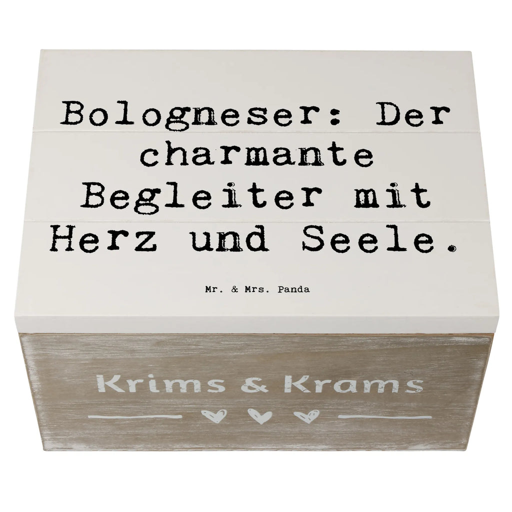 Holzkiste Spruch Bologneser Begleiter Holzkiste, Kiste, Schatzkiste, Truhe, Schatulle, XXL, Erinnerungsbox, Erinnerungskiste, Dekokiste, Aufbewahrungsbox, Geschenkbox, Geschenkdose, Hund, Hunderasse, Rassehund, Hundebesitzer, Geschenk, Tierfreund, Schenken, Welpe