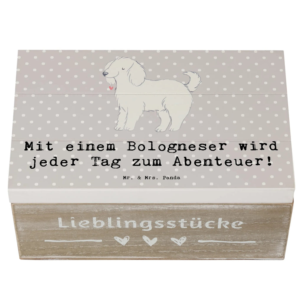 Holzkiste Bologneser Abenteuer Holzkiste, Kiste, Schatzkiste, Truhe, Schatulle, XXL, Erinnerungsbox, Erinnerungskiste, Dekokiste, Aufbewahrungsbox, Geschenkbox, Geschenkdose, Hund, Hunderasse, Rassehund, Hundebesitzer, Geschenk, Tierfreund, Schenken, Welpe