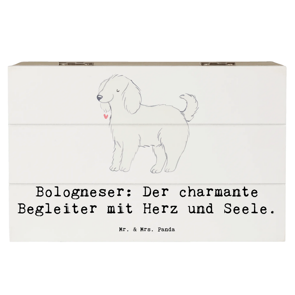 Holzkiste Bologneser Begleiter Holzkiste, Kiste, Schatzkiste, Truhe, Schatulle, XXL, Erinnerungsbox, Erinnerungskiste, Dekokiste, Aufbewahrungsbox, Geschenkbox, Geschenkdose, Hund, Hunderasse, Rassehund, Hundebesitzer, Geschenk, Tierfreund, Schenken, Welpe