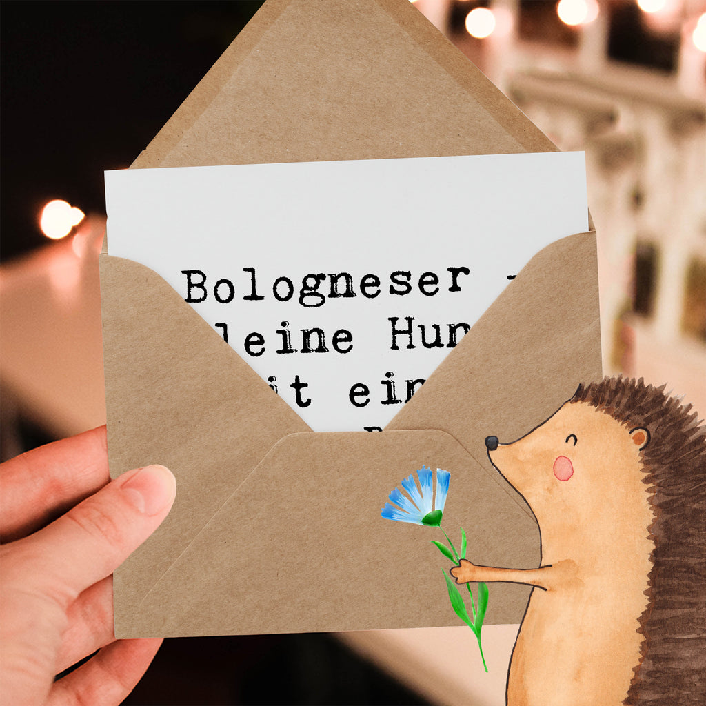 Deluxe Karte Spruch Bologneser Charakterstark Karte, Grußkarte, Klappkarte, Einladungskarte, Glückwunschkarte, Hochzeitskarte, Geburtstagskarte, Hochwertige Grußkarte, Hochwertige Klappkarte, Hund, Hunderasse, Rassehund, Hundebesitzer, Geschenk, Tierfreund, Schenken, Welpe