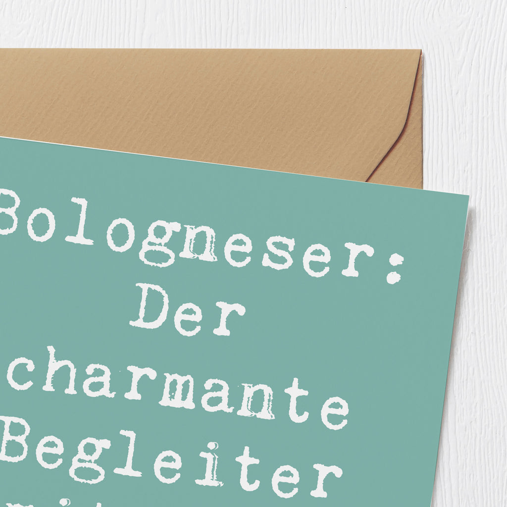 Deluxe Karte Spruch Bologneser Begleiter Karte, Grußkarte, Klappkarte, Einladungskarte, Glückwunschkarte, Hochzeitskarte, Geburtstagskarte, Hochwertige Grußkarte, Hochwertige Klappkarte, Hund, Hunderasse, Rassehund, Hundebesitzer, Geschenk, Tierfreund, Schenken, Welpe