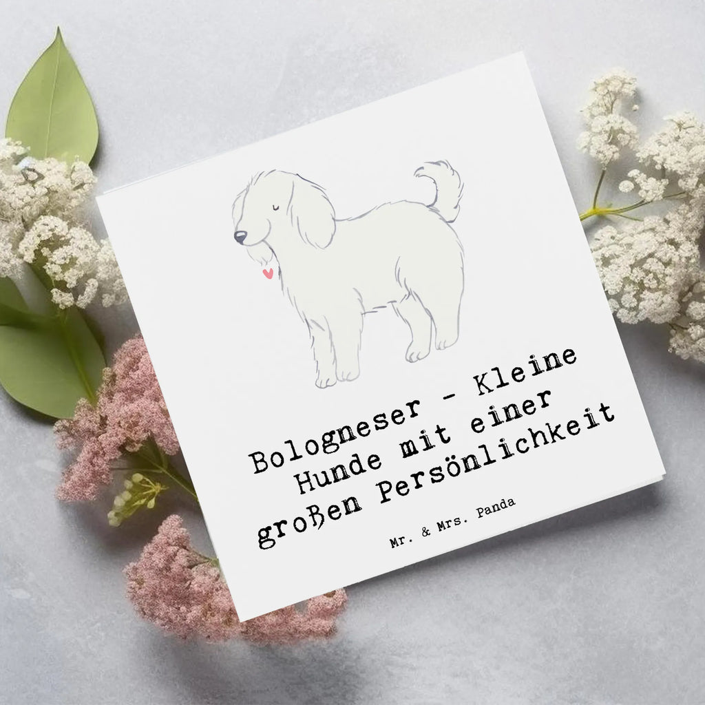 Deluxe Karte Bologneser Charakterstark Karte, Grußkarte, Klappkarte, Einladungskarte, Glückwunschkarte, Hochzeitskarte, Geburtstagskarte, Hochwertige Grußkarte, Hochwertige Klappkarte, Hund, Hunderasse, Rassehund, Hundebesitzer, Geschenk, Tierfreund, Schenken, Welpe